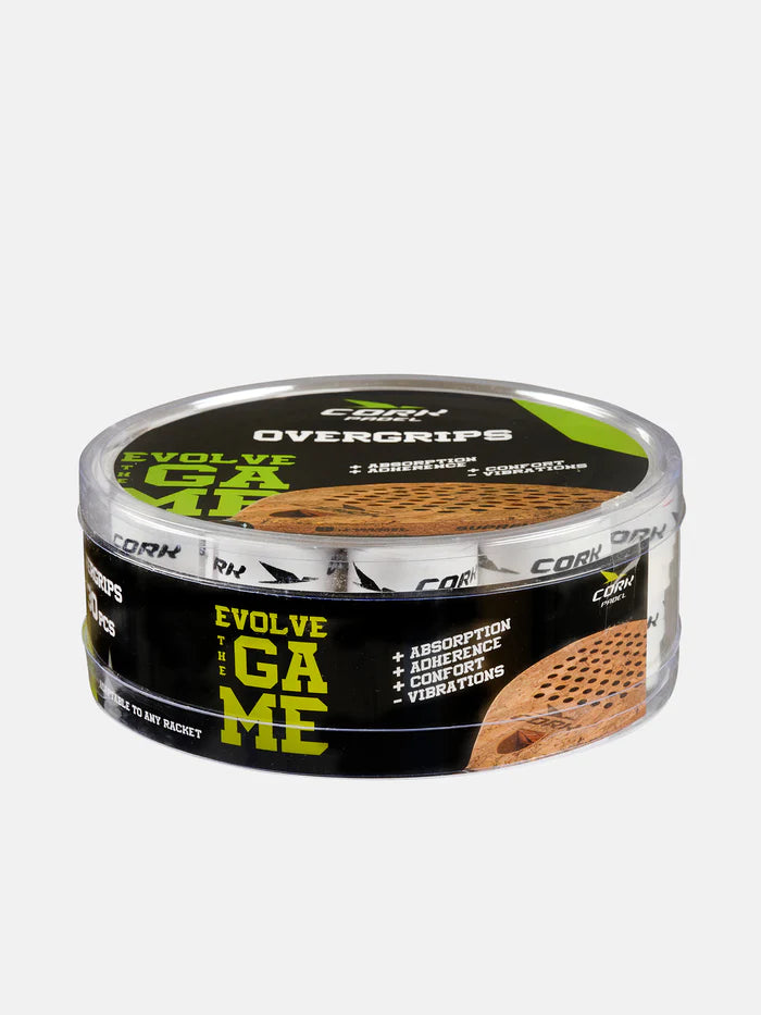 Cork Overgrip Perforeret Padel 30 Pak - Hvid