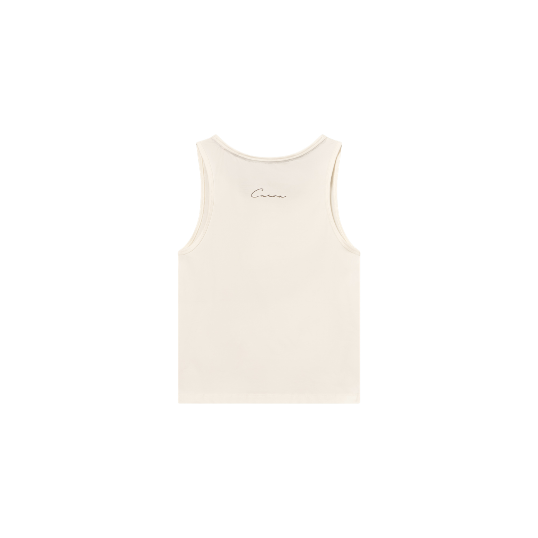 Cuera Oncourt Slim Tank Top Off White Womens