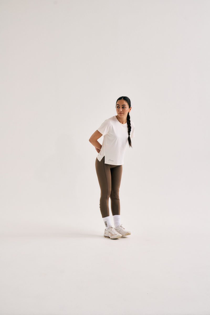 Cuera Oncourt Slit Top SS Off White Womens
