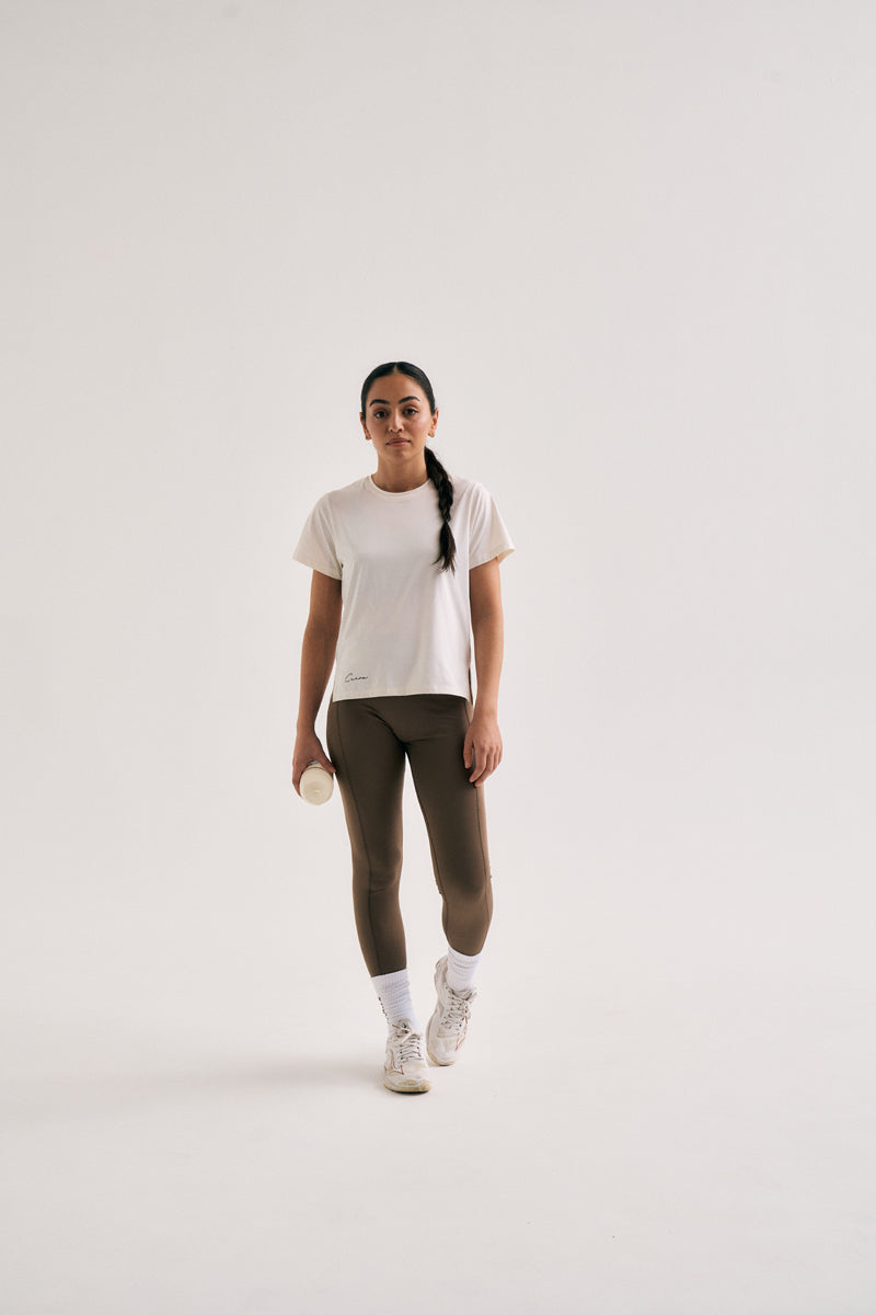 Cuera Oncourt Slit Top SS Off White Womens