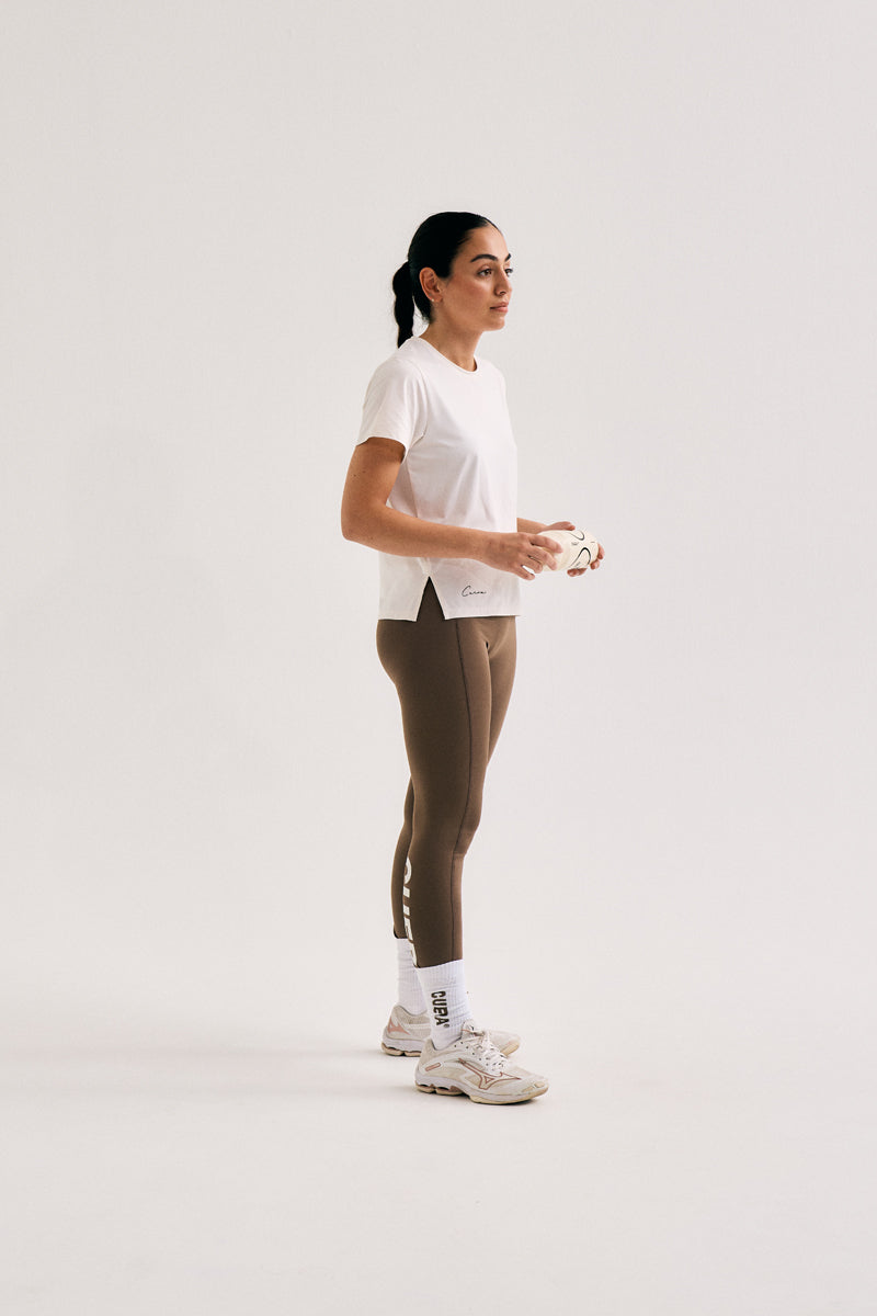 Cuera Oncourt Slit Top SS Off White Womens