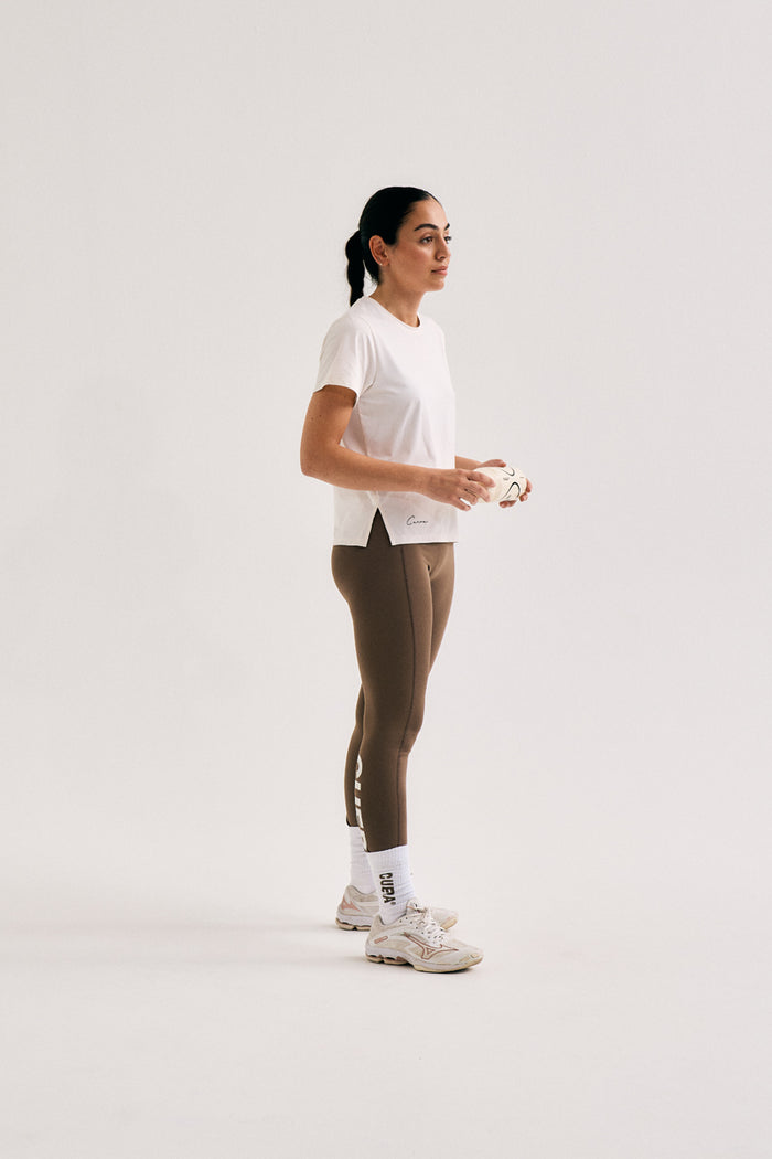 Cuera Oncourt Slit Top SS Off White Womens