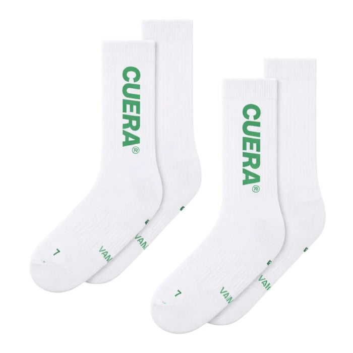 Cuera Padel Socks White Green 2-pack