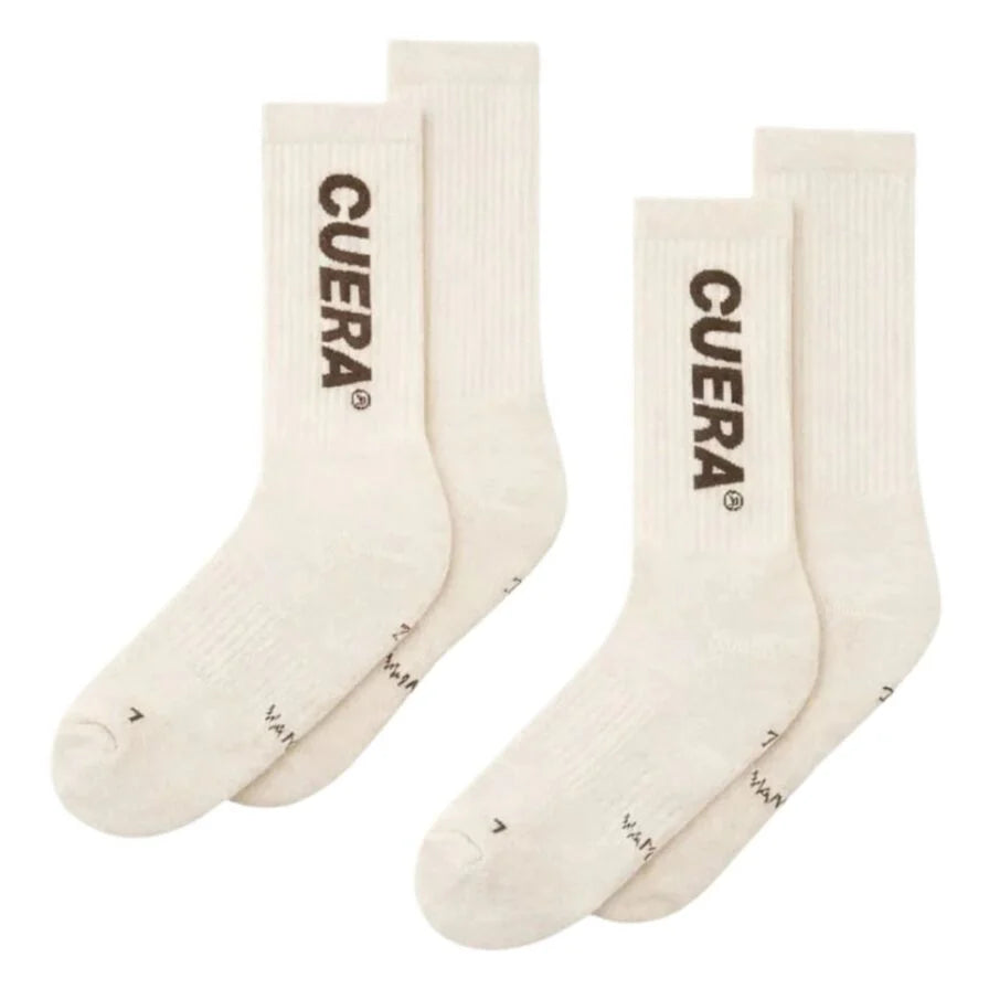 Cuera Padel Socks 2-pack Off White/Dark Brown