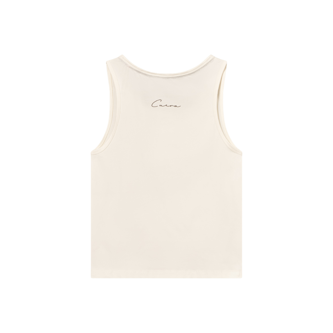Cuera Oncourt Slim Tank Top Off White Womens