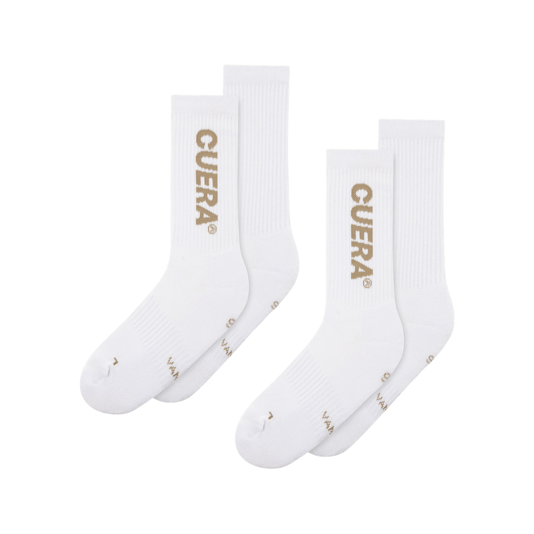 Cuera Padel Socks 2-Pack Hvid/Valnød