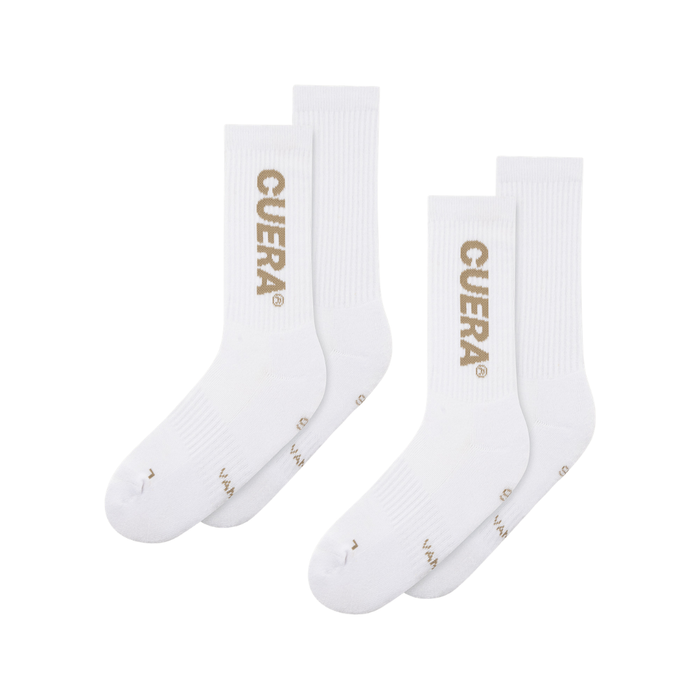 Cuera Padel Socks 2-Pack Hvid/Valnød