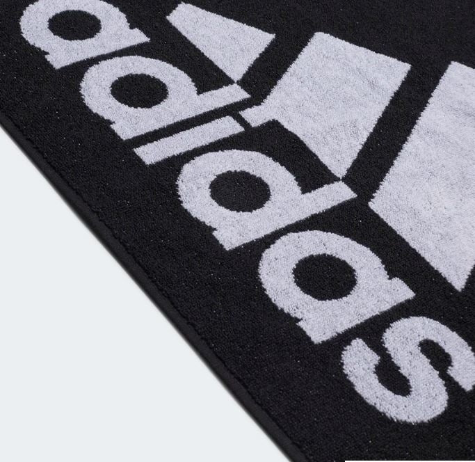 Adidas badehændklæde sort 50x100 cm