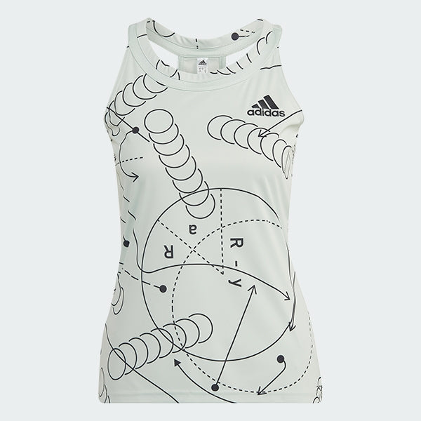 Adidas Club Graphic Tank W / Grøn m. grafik