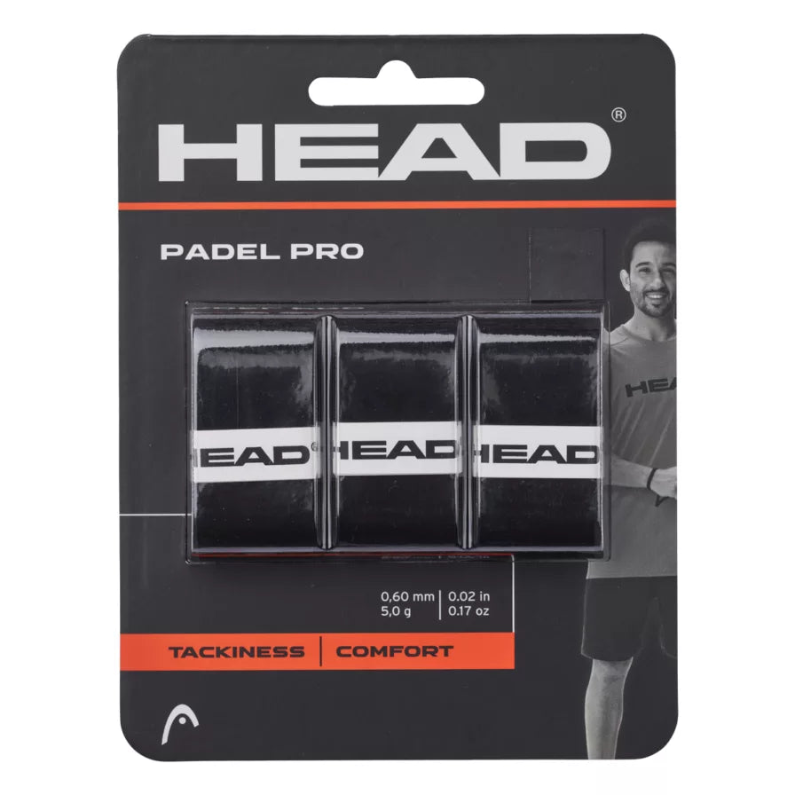Head Padel Pro 3 pcs Pack Overgrip / Sort