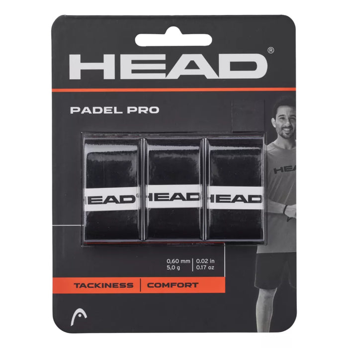 Head Padel Pro 3 pcs Pack Overgrip / Sort