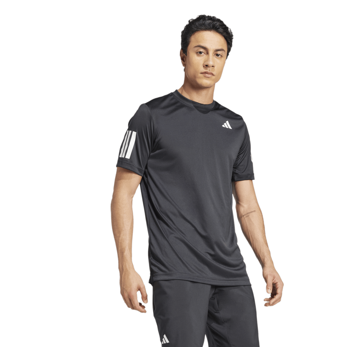 Adidas Club 3-Stripe Tee Mens Sort