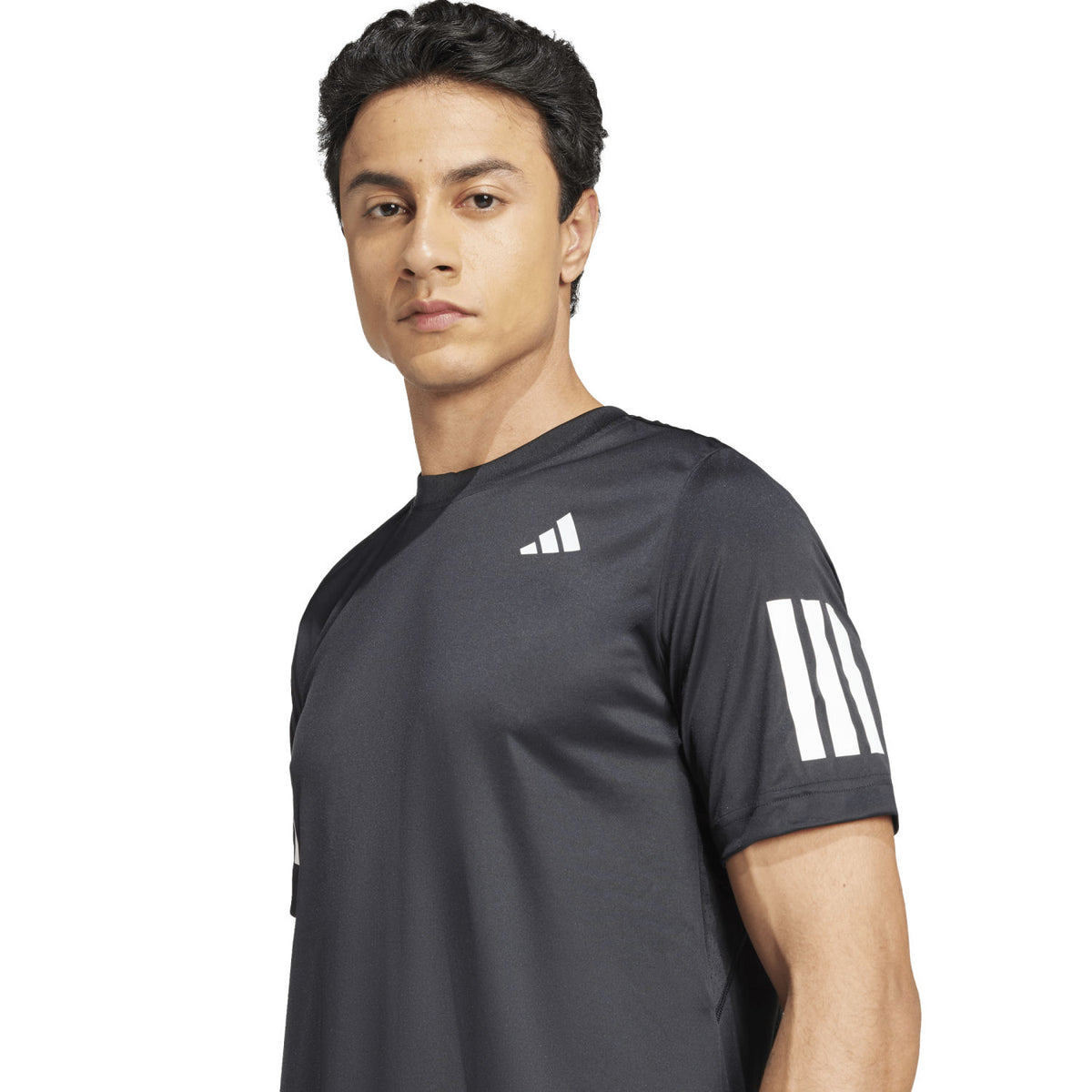 Adidas Club 3-Stripe Tee Mens Sort