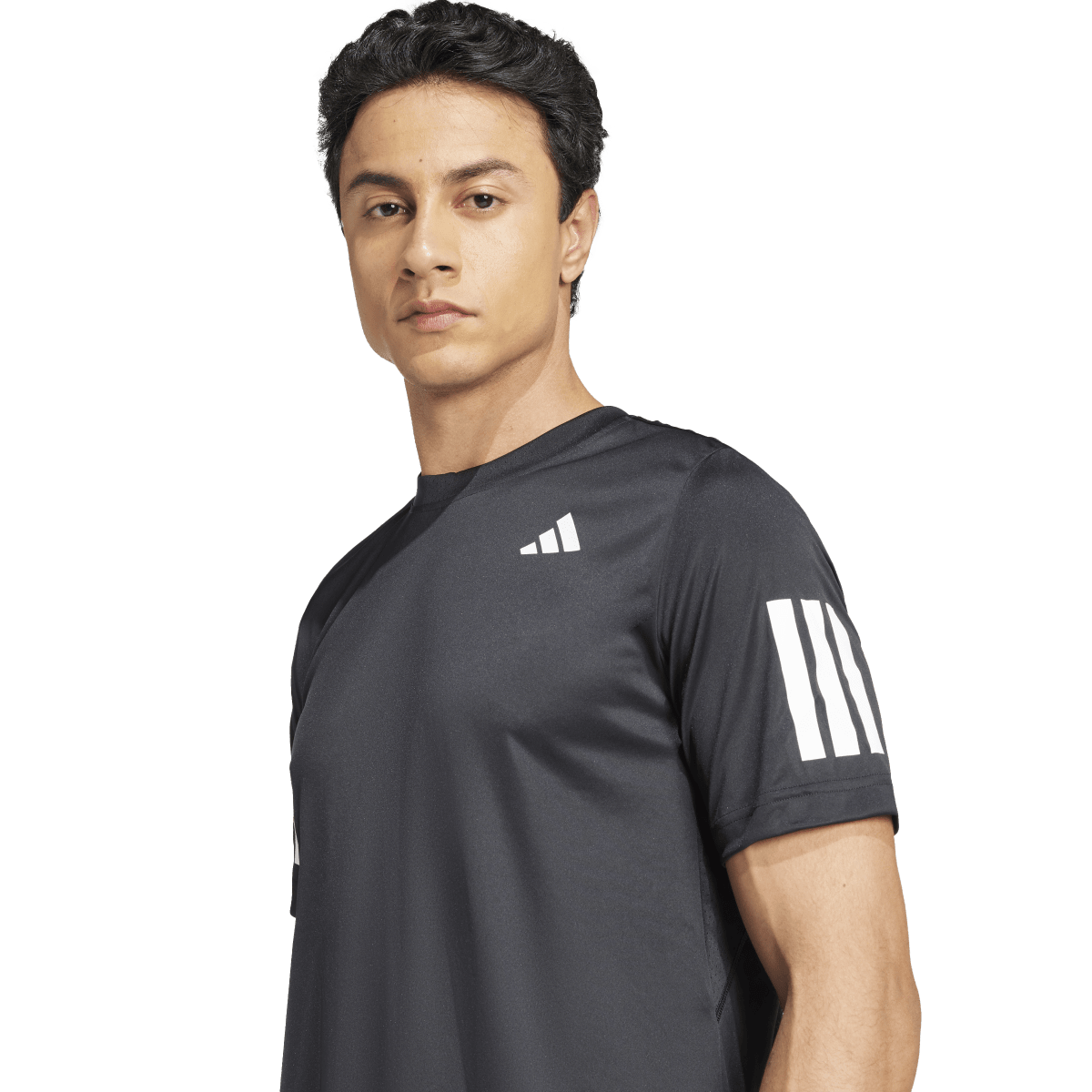 Adidas Club 3-Stripe Tee Mens Sort