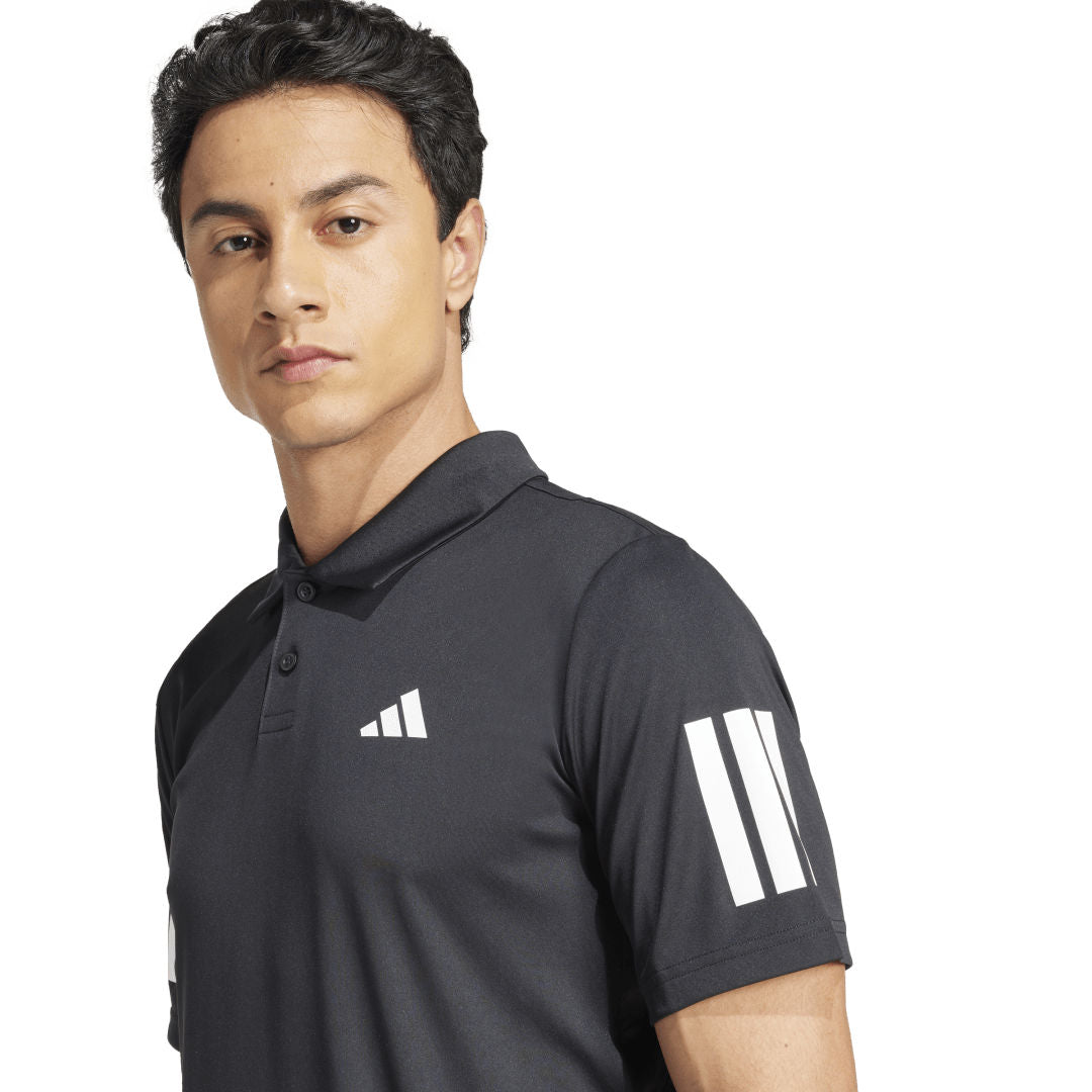 Adidas Club 3-Stripe Polo Shirt Mens Sort