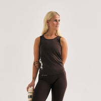Cuera Oncourt Slim Tank Top Dark Brown Womens