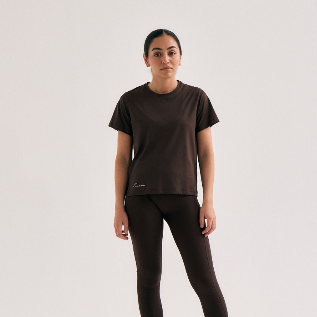 Cuera Oncourt Slit Top SS Dark Brown Womens