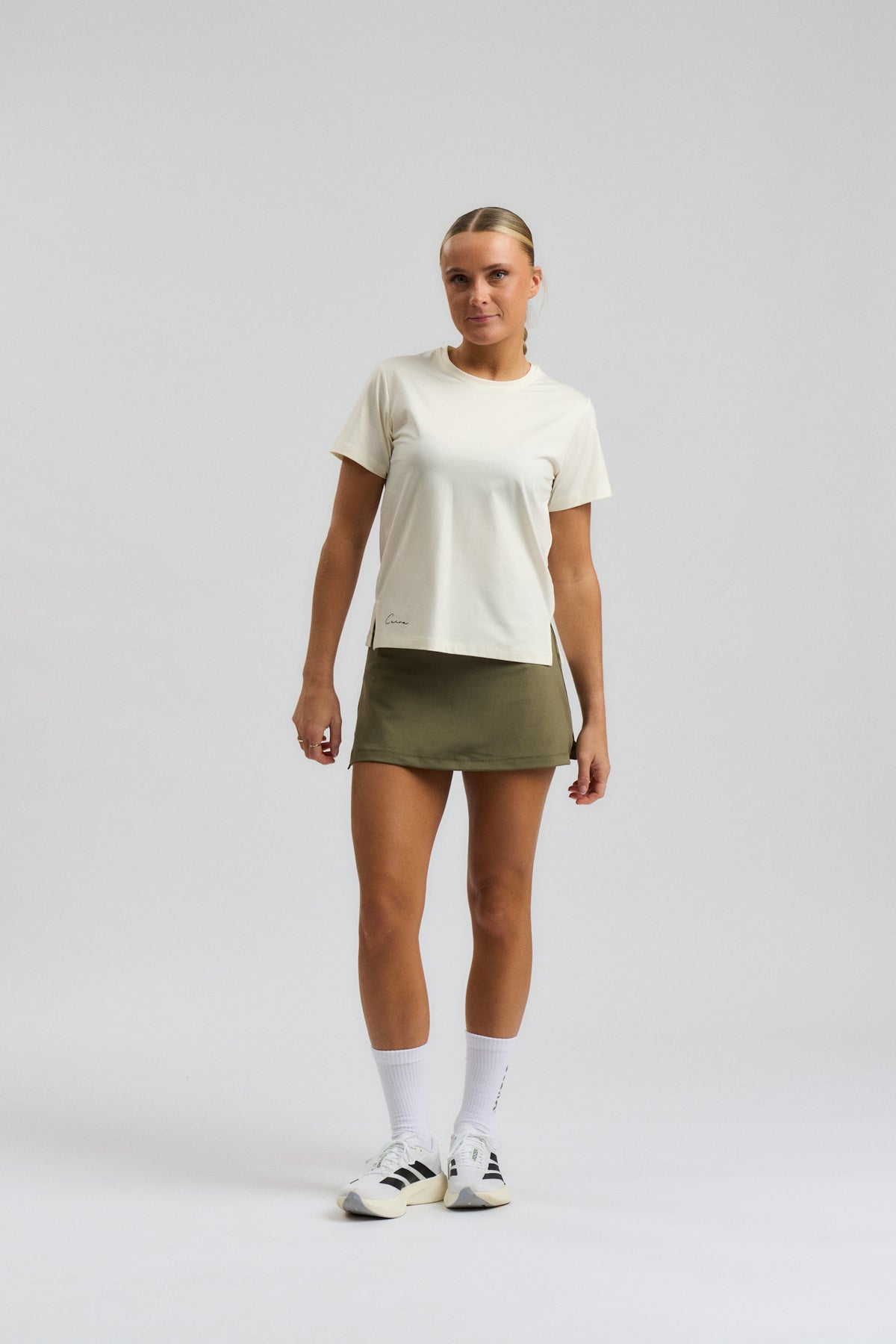 Cuera Oncourt Slit Top SS Off White Womens