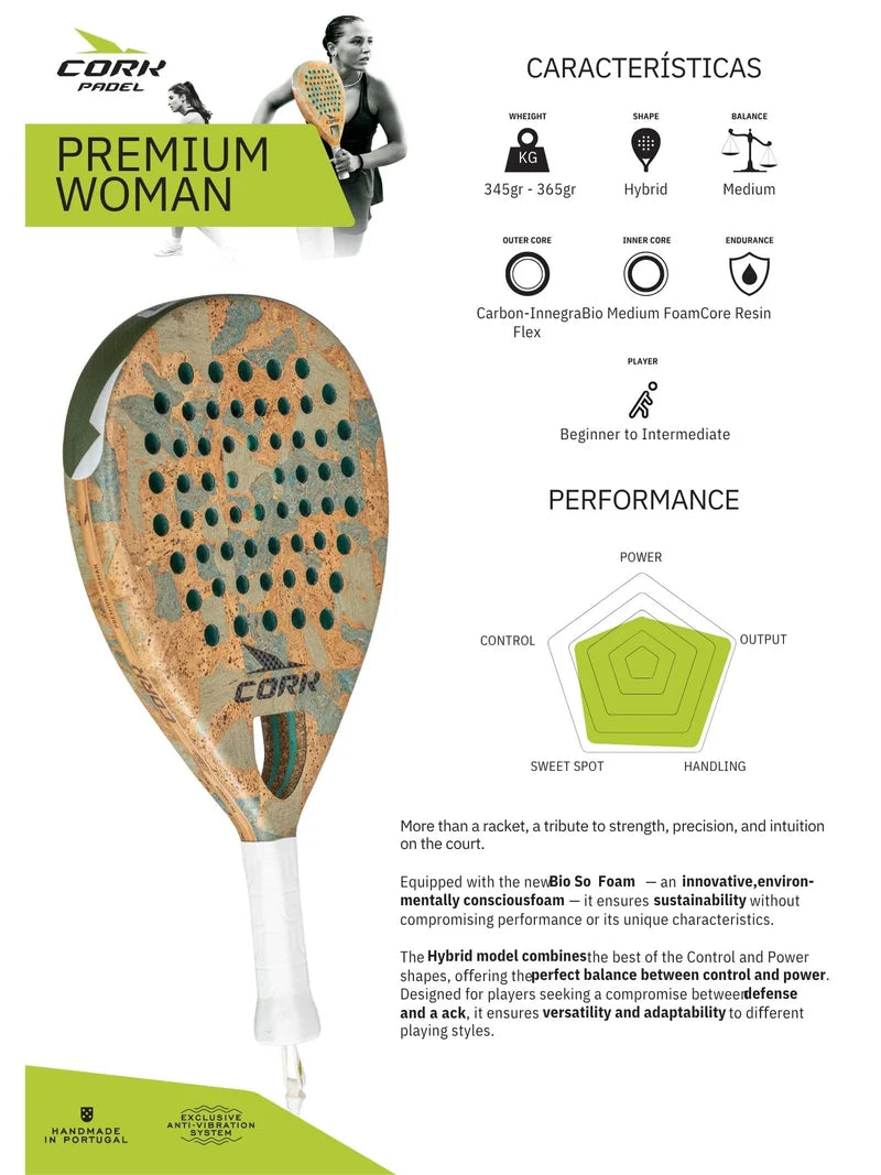 Cork Premium Padelbat Woman