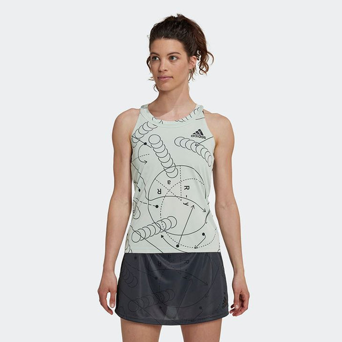 Adidas Club Graphic Tank W / Grøn m. grafik